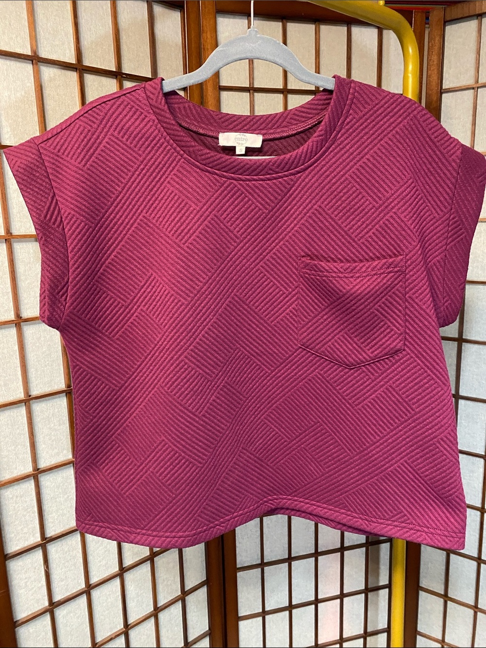 Entro Boxy Textured Top